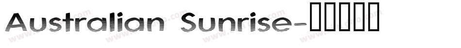 Australian Sunrise字体转换